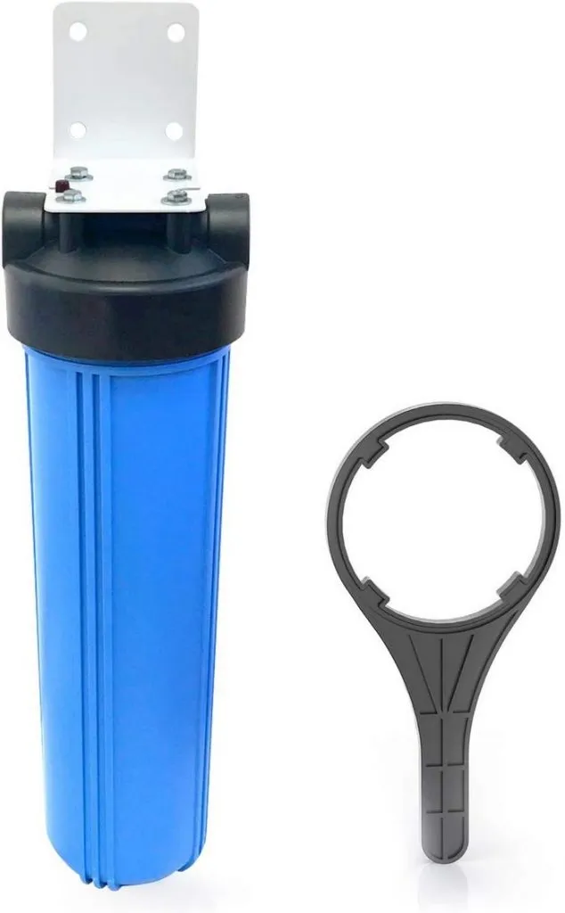 4. Aquaboon Big Blue 4.5" x 20" Whole House Well Water Filter System - Best Sediment Filter Housing
