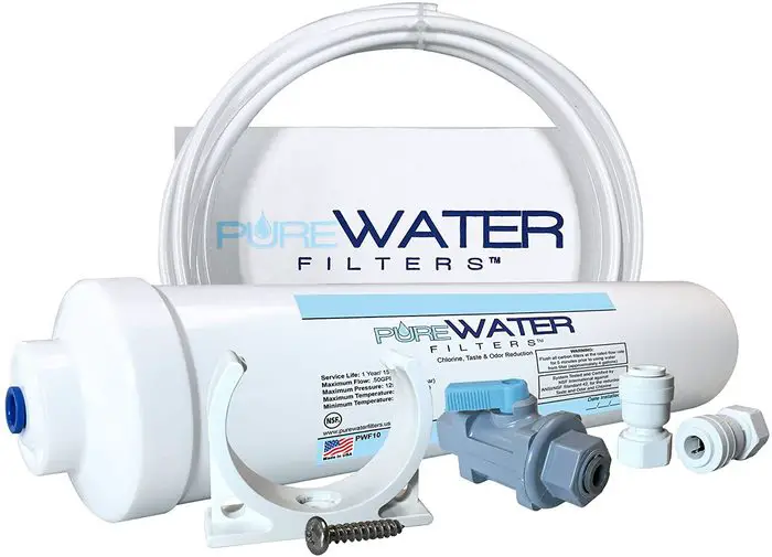 7. PureWater Inline Water Filter Kit for Ice Makers - Best Inline Ice Maker Water Filter image