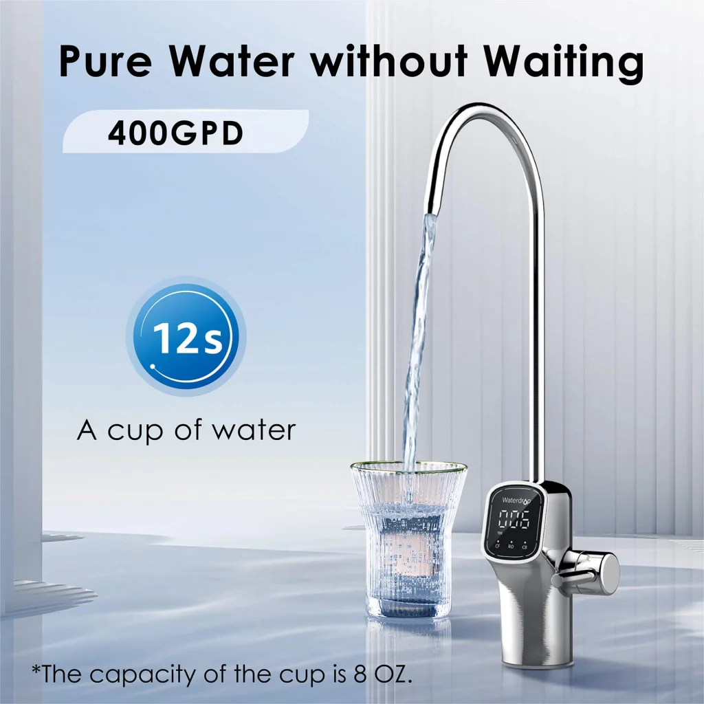 Waterdrop G3 RO fast 400 GPD Water Flow Rate Image