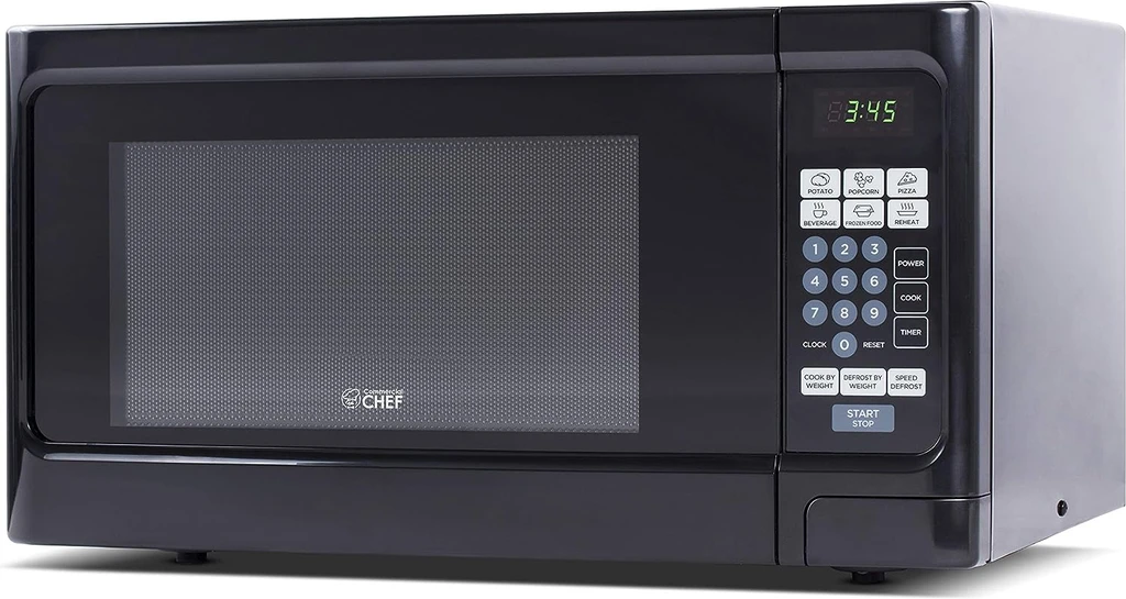 Commercial Chef CHCM11100B Countertop 1.1 Cubic Feet 1000W Microwave Oven
