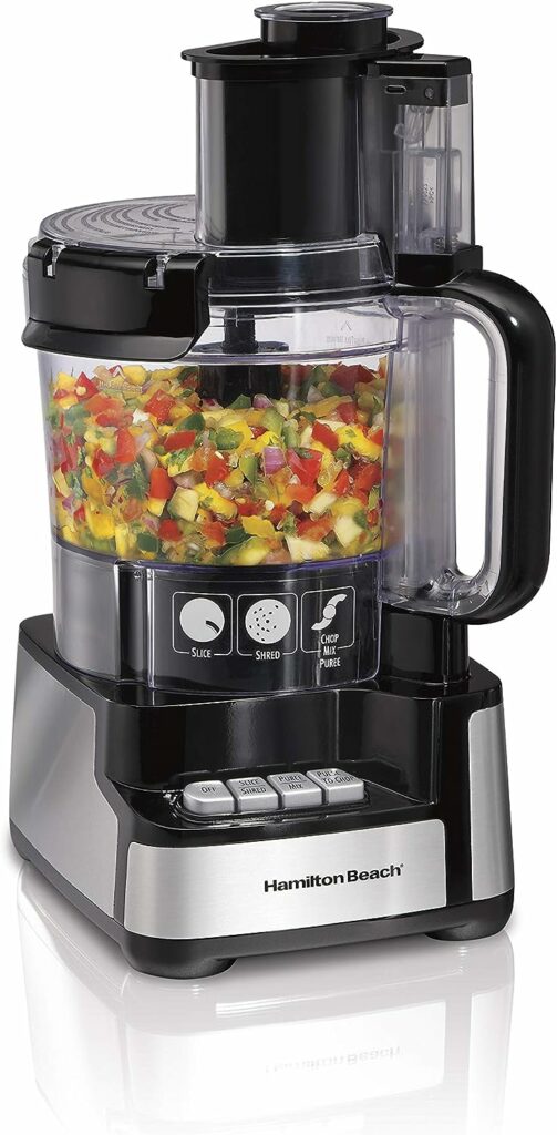 Hamilton Beach 12 Cup Stack Snap Food Processor and Vegetable Chopper