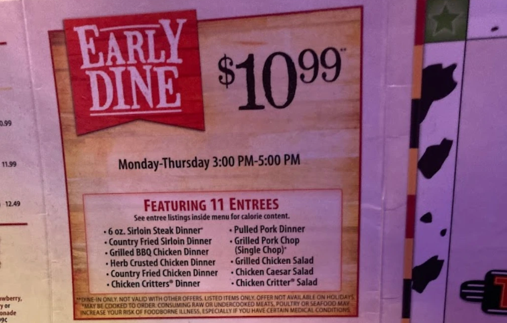 Texas Roadhouse Early Dine Menu With Prices Latest 1